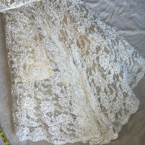 Lightinthebox Champagne  & Lace Sleeveless Tea Length A Line Formal Dress - Picture 9 of 16